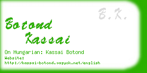 botond kassai business card